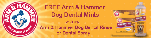 Free Arm & Hammer Dog Dental Mints with Purchases of Arm & Hammer Dog Dental Spray and Rinses