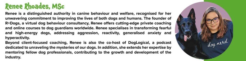 Renee Rhoades MSc, dog behaviour expert